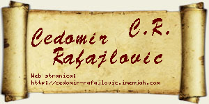 Čedomir Rafajlović vizit kartica